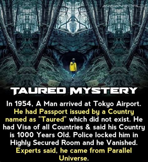 taured mystery|Man From Taured: A Tokyo Airport Legend .